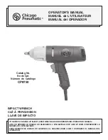 Preview for 1 page of Chicago Pneumatic Impact Wrench CP8750 Operator'S Manual