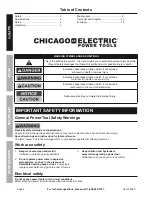 Предварительный просмотр 2 страницы CHICAGO 60380 Owner'S Manual & Safety Instructions