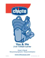 Chicco 05064698810070 - You And Me Infant Carrier Manual preview