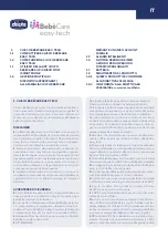 Preview for 3 page of Chicco BEBECARE EASY-TECH Instructions For Use Manual