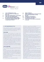 Preview for 8 page of Chicco BEBECARE EASY-TECH Instructions For Use Manual