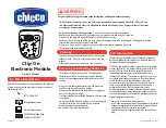 Предварительный просмотр 1 страницы Chicco Clip-On Electronic Module Owner'S Manual