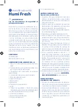 Preview for 14 page of Chicco HUMI FRESH Manual