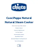 Chicco Natural Steam Cooker User Manual preview