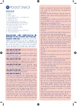 Preview for 20 page of Chicco Pocket Snack Instructions For Use Manual