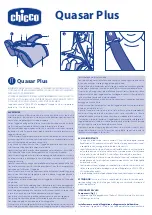 Chicco Quasar Plus Instructions Manual preview