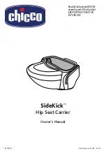 Предварительный просмотр 1 страницы Chicco SideKick Hip Seat Carrier Owner'S Manual