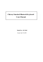Chicony Electronics KT-1063 User Manual preview