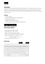 Preview for 2 page of Chicony Electronics KT-1063 User Manual