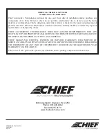 Preview for 20 page of CHIEF CHF1001 Owner'S Manual