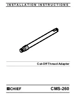 CHIEF CMS-260 Installation Instructions Manual preview