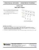 Preview for 1 page of CHIEF Dual Stud Adapter CTA-111 Installation Instructions Manual