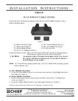 Preview for 1 page of CHIEF FSB-018 Installation Instructions