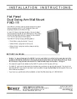 Preview for 1 page of CHIEF FWD-111 Installation Instructions Manual