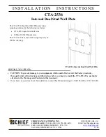 CHIEF Internal Dual Stud Wall Plate CTA-2536 Installation Instructions Manual preview