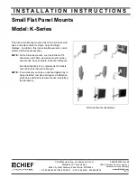 CHIEF K Series Installation Instructions Manual предпросмотр