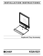 CHIEF Keyboard Tray Accessory KSA1021 Installation Instructions Manual preview