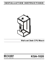 Preview for 1 page of CHIEF KSA-1020 Installation Instructions Manual