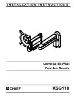 Preview for 1 page of CHIEF KSG110 Installation Instructions Manual