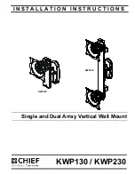 CHIEF KWP130 Installation Instructions Manual предпросмотр