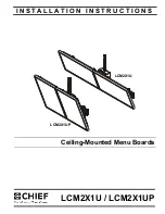 Предварительный просмотр 1 страницы CHIEF LCM2X1U Installation Instructions Manual