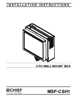 CHIEF MSP-CSH1 Installation Instructions Manual preview