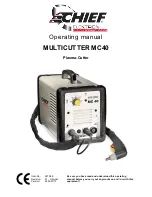 CHIEF MULTICUTTER MC40 Operating Manual preview