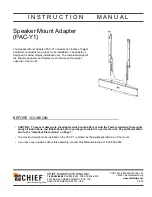 CHIEF PAC-Y1 Instruction Manual preview