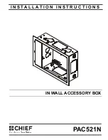 Предварительный просмотр 1 страницы CHIEF PAC521N Installation Instructions Manual