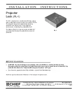 Preview for 1 page of CHIEF PL-1 Installation Instructions Manual