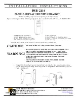 Preview for 1 page of CHIEF PSB-2114 Installation Instructions