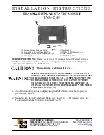 Preview for 1 page of CHIEF PSM-2540 Installation Instructions