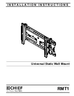 CHIEF RMT1 Installation Instructions Manual preview