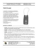 CHIEF Safe-Keeper Instruction Manual preview