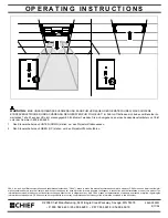 Preview for 3 page of CHIEF SLEU PROJECTOR LIFT Operating Instructions Manual