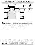 Preview for 7 page of CHIEF SLEU PROJECTOR LIFT Operating Instructions Manual