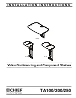 CHIEF TA100 Installation Instructions Manual preview