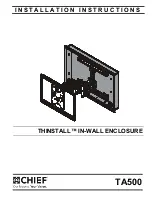 Preview for 1 page of CHIEF Thinstall TA500 Installation Instructions Manual