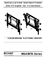 CHIEF Wall Mount PDWP MB 40 L Installation Manual предпросмотр