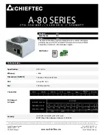 Предварительный просмотр 2 страницы Chieftec CTG-550-80P Specifications