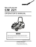 Chikusui Canycom CM 221 Operator'S Manual preview