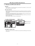 Preview for 9 page of Chikusui Canycom CM 221 Operator'S Manual