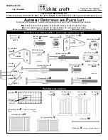 Child Craft CONVERTS TO TODDLER BED AND FULL SIZE HEADBOARD AND FOOTBOARD Assembly Directions And Parts List preview