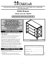 Preview for 1 page of Child Craft Orbit Dresser F00209 Assembly Instructions Manual