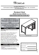 Preview for 1 page of Child Craft Rockport F01418 Manual