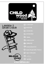 Child Wood LAMBDA 2 GROW CHAIR Assembly Instructions Manual preview