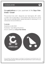 Preview for 3 page of Childcare Dupo Cinder 019113-384 Instruction Manual