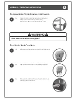 Preview for 6 page of Childcare Glider Rocking Chair & Ottoman "Sand" Instructions Manual