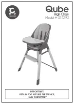 Предварительный просмотр 1 страницы Childcare Qube High Chair 044290 User Manual