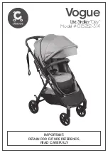 Childcare Vogue Lite Stroller 015262-314 Manual preview